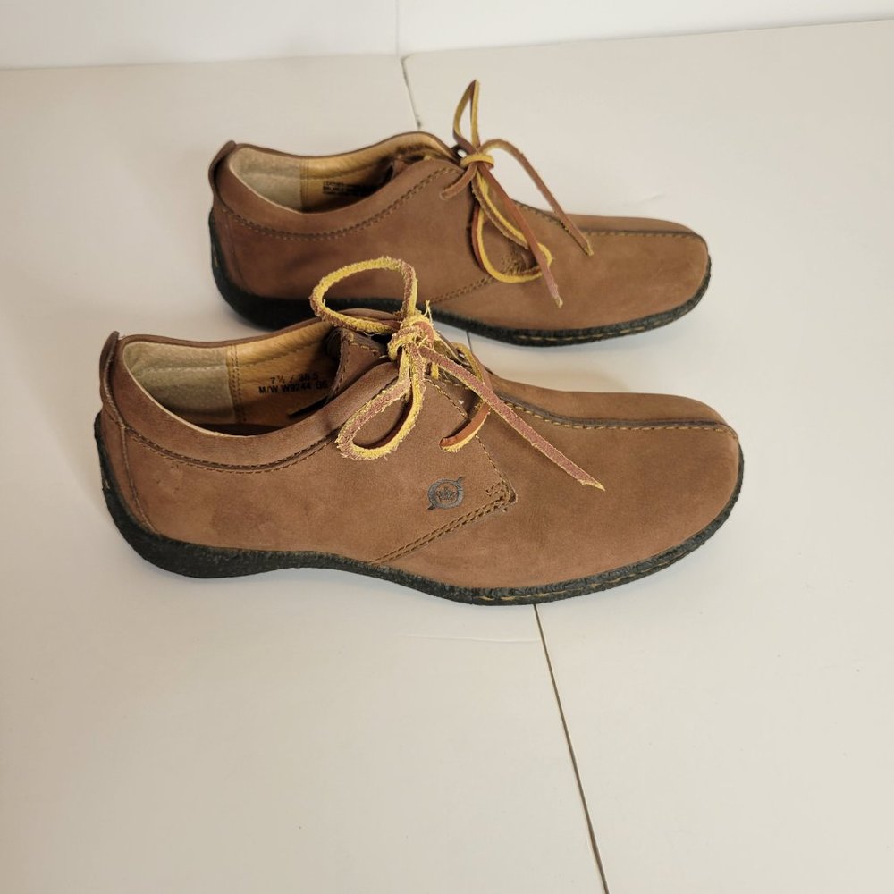 Born Women's Nubuck Leather Brown Lace Up's Size 7.5 / 38.5 - Picture 2 of 10